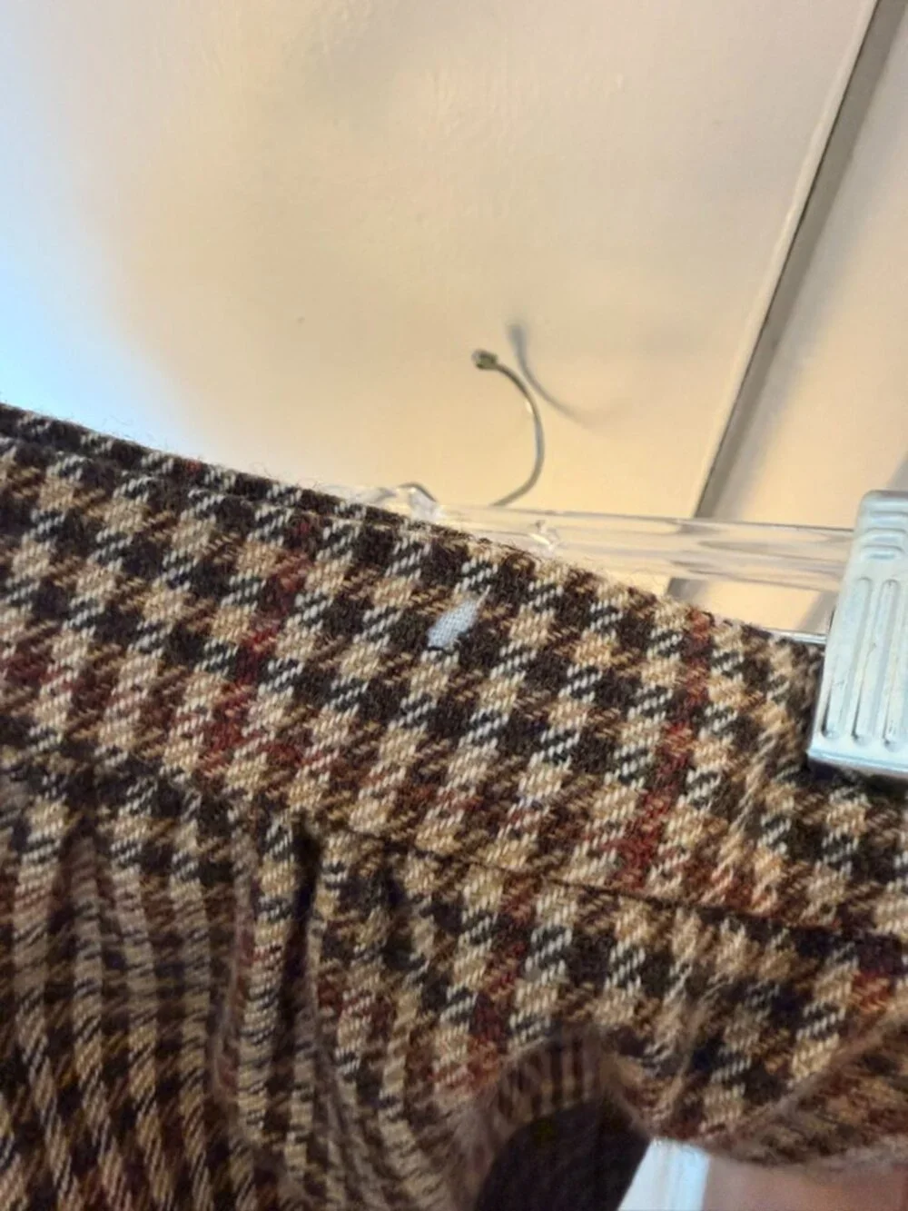 J Crew mini skirt classic houndstooth pattern 100% wool